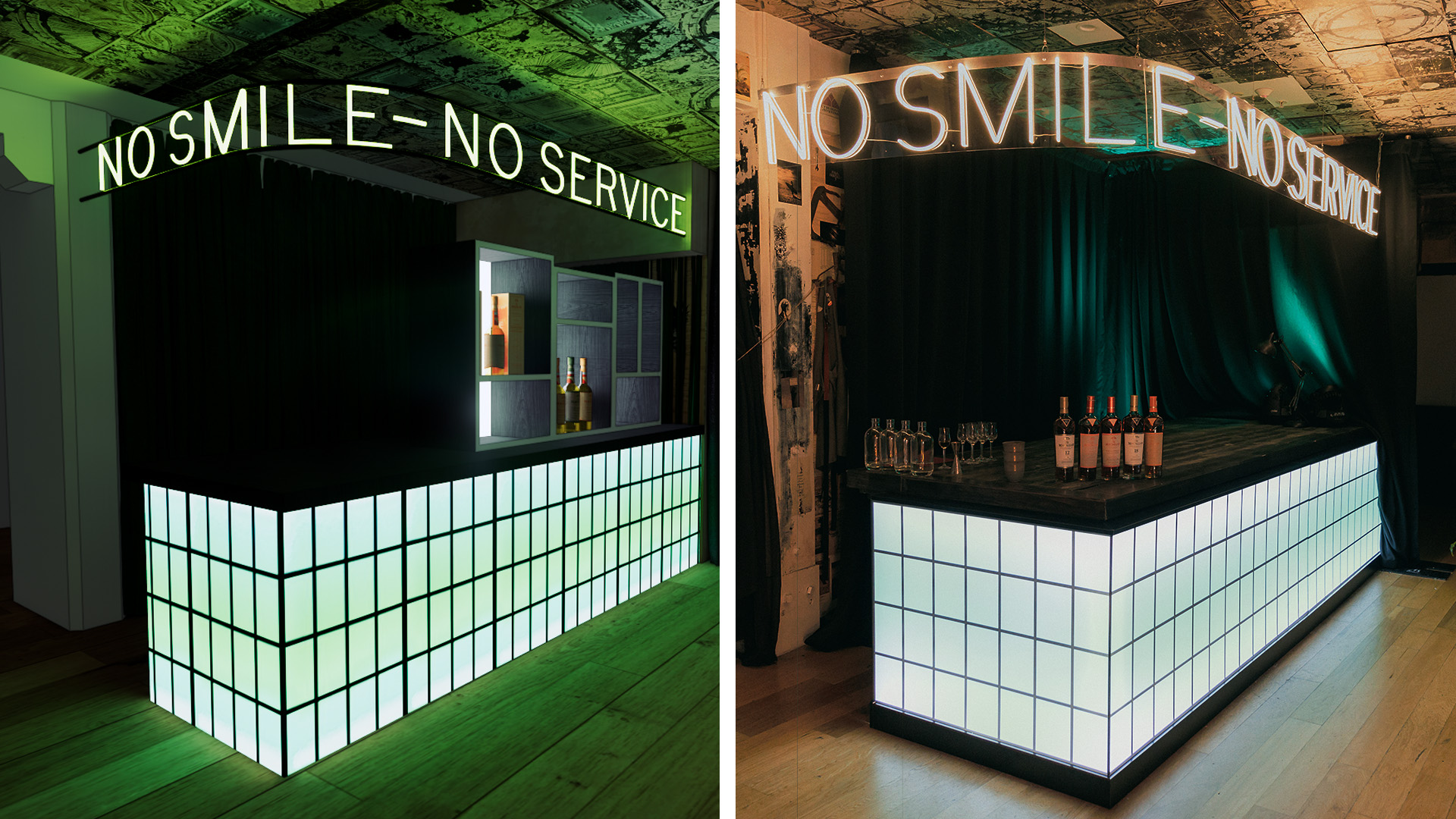 Bar render vs real