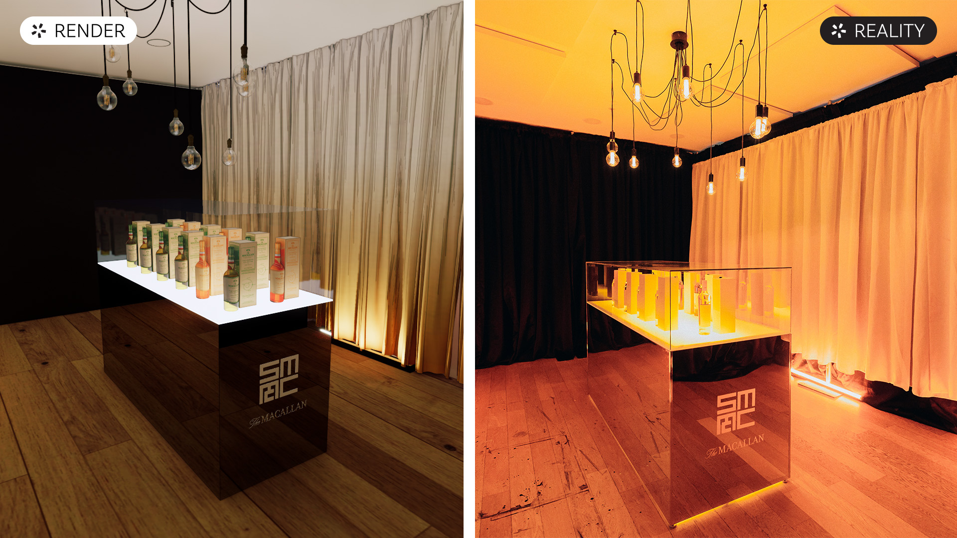 Product display render vs real2